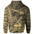 American Samoa Zip Hoodie Fagaalu Polynesian Gold Patterns - Polynesian Pride