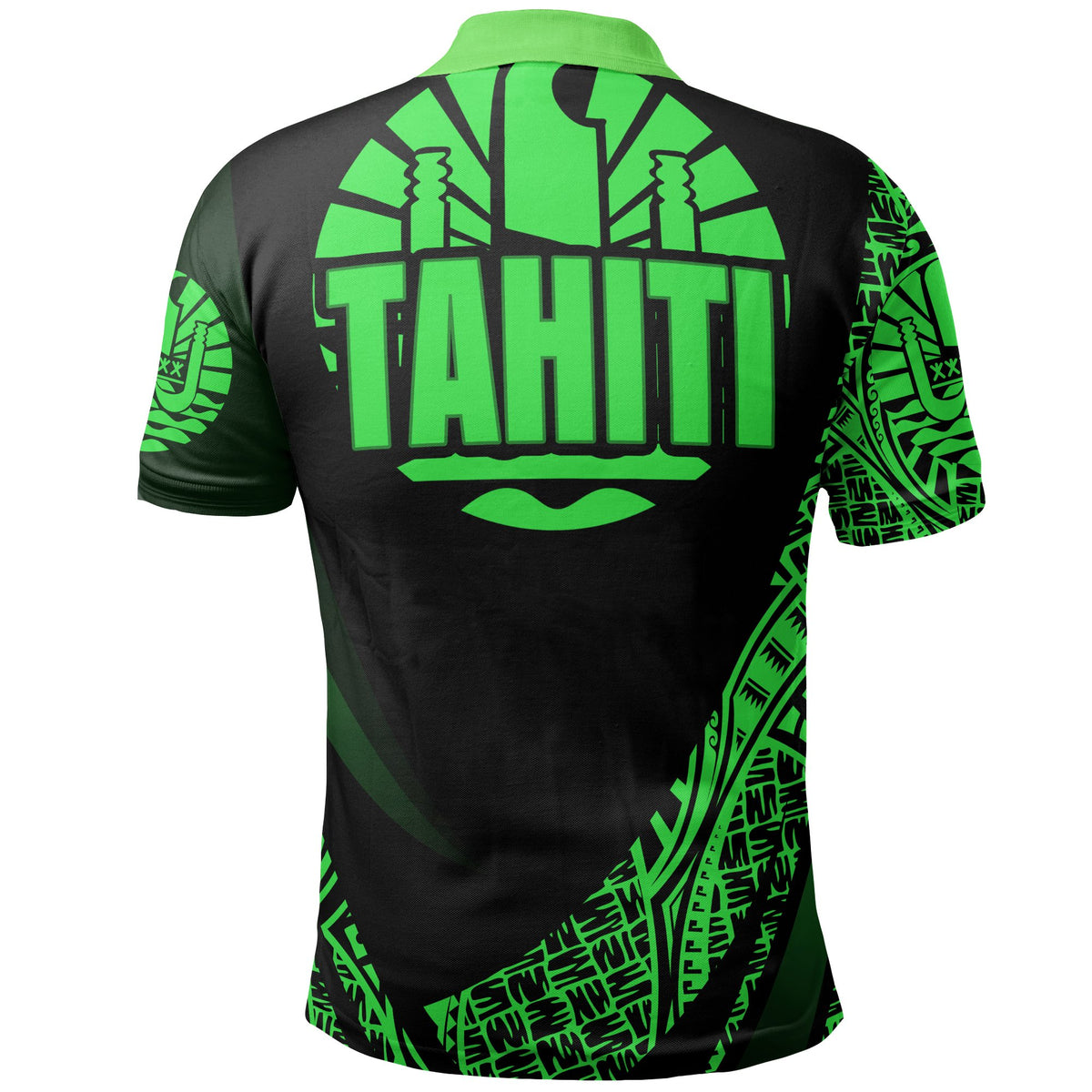 Tahiti Polo Shirt Green Polynesian Patterns Sport Style - Polynesian Pride