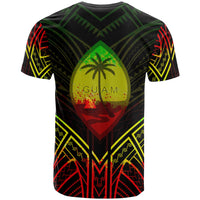 Guam T Shirt Guam Seal Tribal Reggae Color Patterns - Polynesian Pride