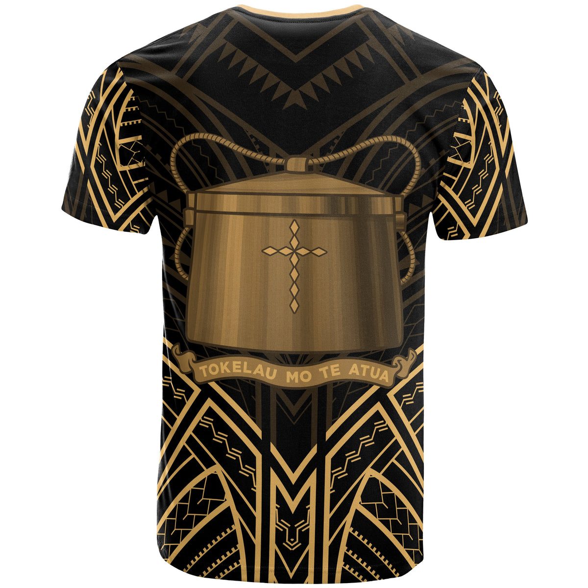 Tokelau T Shirt Tokelauan Seal Tribal Gold Color Patterns - Polynesian Pride
