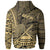 American Samoa Hoodie Tula Polynesian Gold Patterns - Polynesian Pride