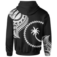 Chuuk State Hoodie Chuuk State Tatau White Patterns - Polynesian Pride