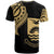 Kiribati Custom T Shirt Kiribati Tatau Gold Patterns - Polynesian Pride