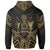 Cook Islands Zip Hoodie Cook Islands Seal Gold Tribal Patterns - Polynesian Pride