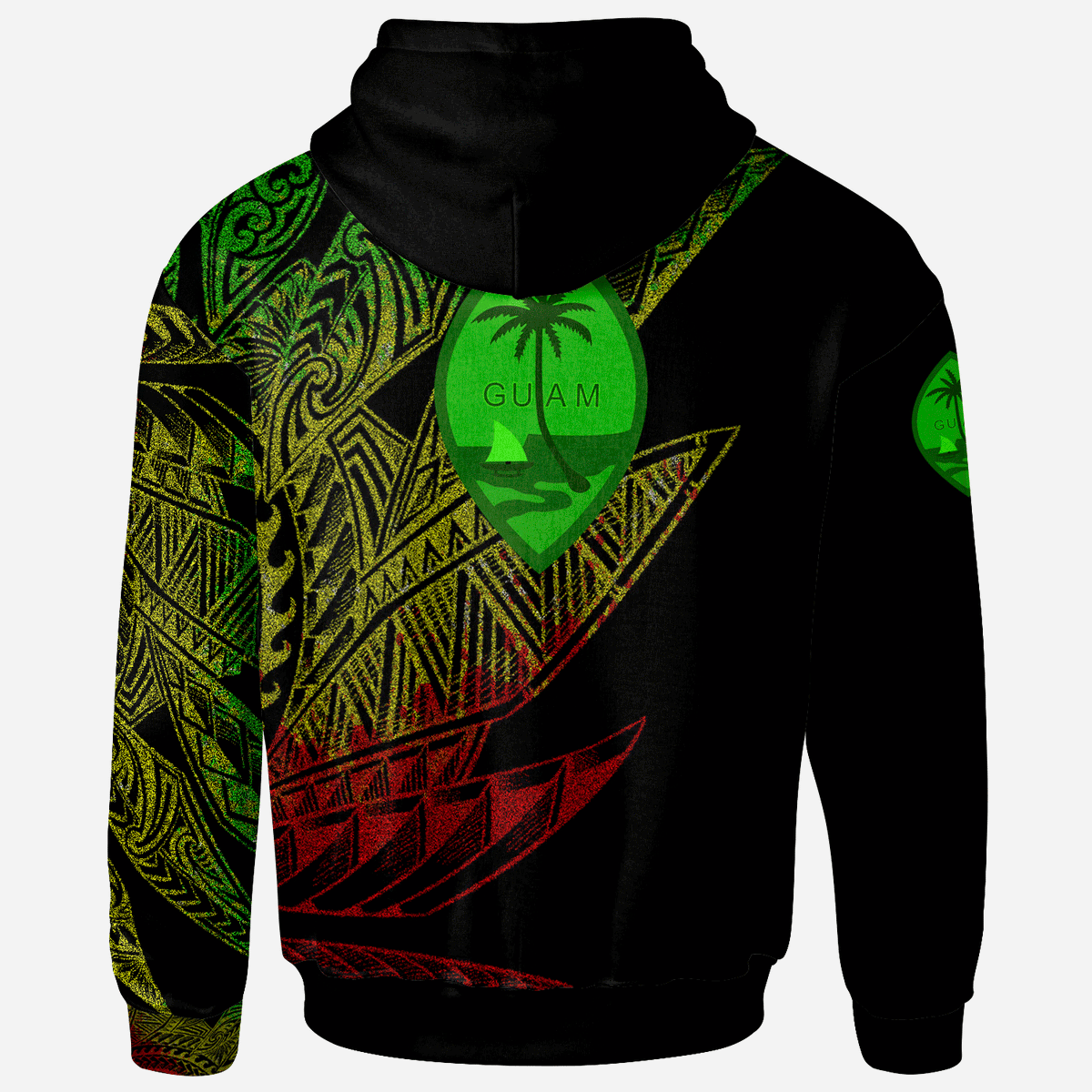 Guam Zip Hoodie Legends Are Born In Reggae Color - Polynesian Pride