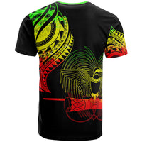 Papua New Guinea T Shirt Papua New Guinea Tatau Reggae Patterns With Coat Of Arms - Polynesian Pride