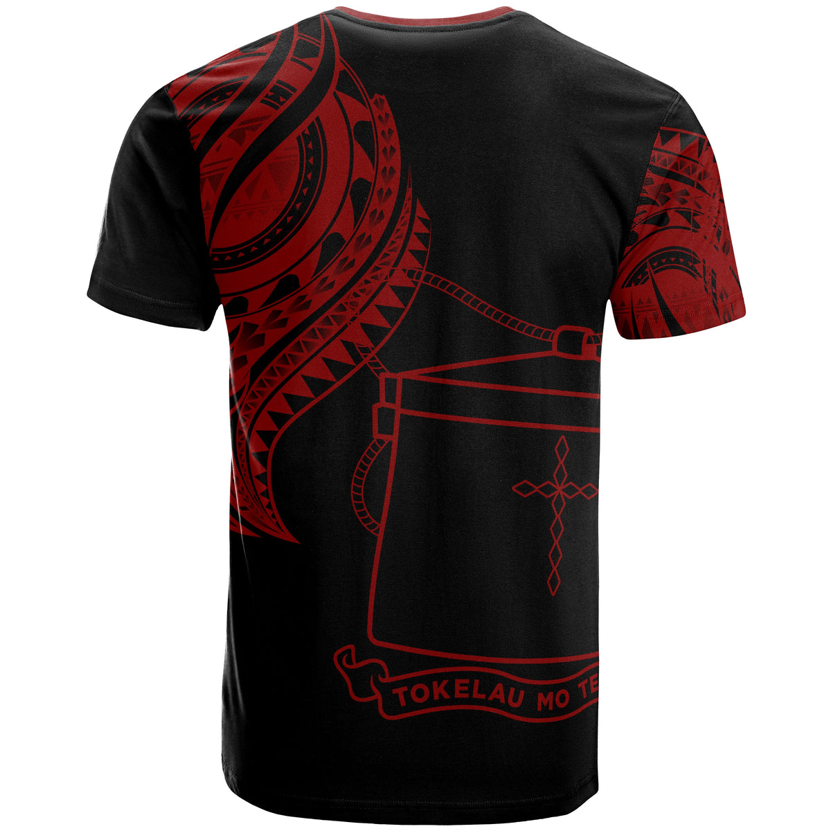 Tokelau Custom T Shirt Tokelau Tatau Red Patterns - Polynesian Pride