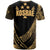 Kosrae State T Shirt Gold Polynesian Patterns Sport Style - Polynesian Pride