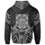 Tuvalu Hoodie Tuvalu Seal Black Tribal Patterns - Polynesian Pride