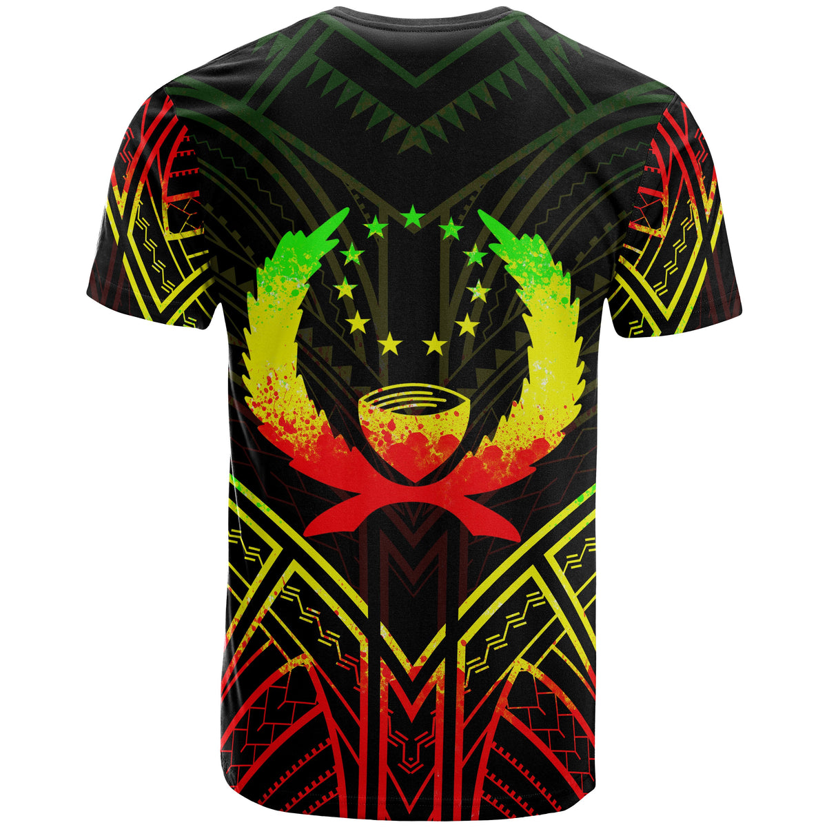 Pohnpei State T Shirt Pohnpei State Seal Tribal Reggae Color Patterns - Polynesian Pride