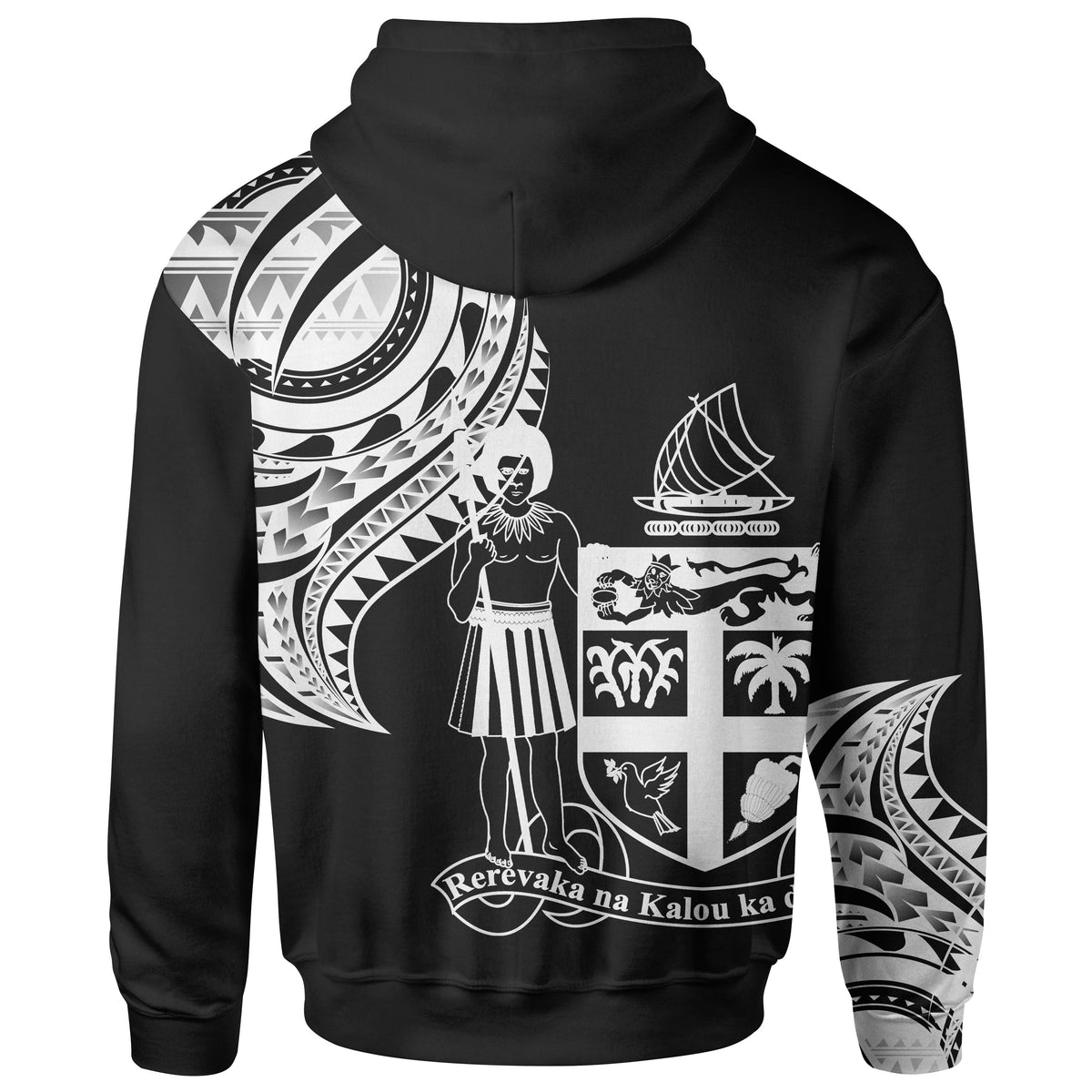 Fiji Hoodie Fiji Tatau Patterns - Polynesian Pride