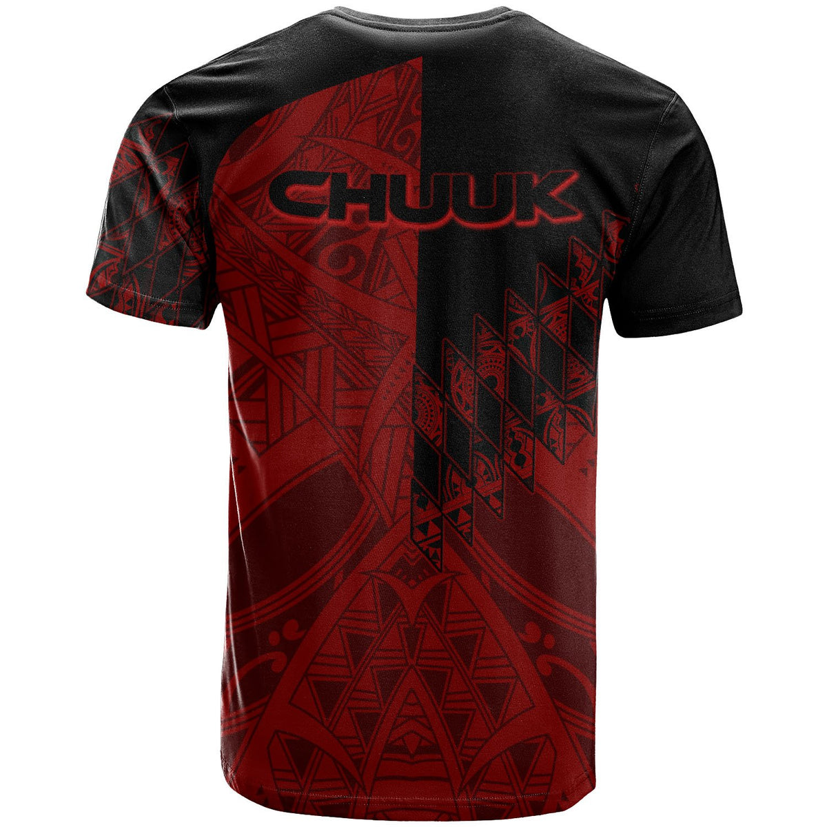 Chuuk T Shirt Red Color Symmetry Style - Polynesian Pride