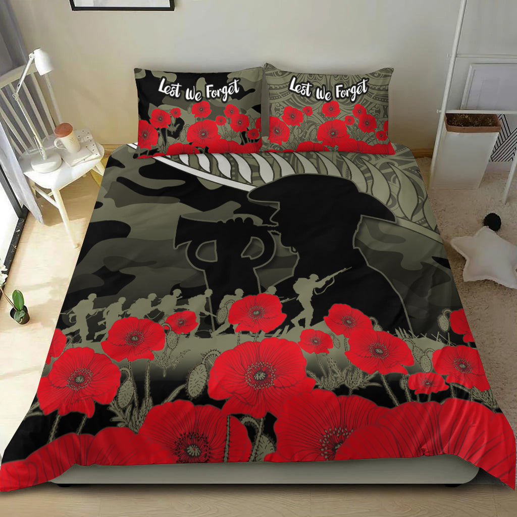 New Zealand ANZAC 2022 Bedding Set Maori Camouflage LT14 Blue - Polynesian Pride