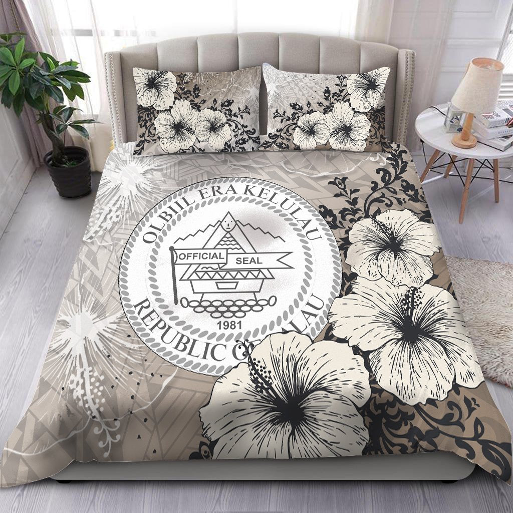 Palau Bedding Set - Vintage Luxury Floral Style Nude - Polynesian Pride