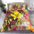 Kanaka Maoli Bedding Set - Flowers Tropical With Sea Animals Pink - Polynesian Pride