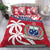 Samoa Bedding Set Samoan Coat Of Arms With Coconut Red Style LT14 - Polynesian Pride