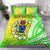 Happy Mangaia Gospel Day Bedding Set Cook Islands Coat Of Arms Polynesian Pattern LT14 - Polynesian Pride