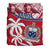 Samoa Bedding Set Samoan Coat Of Arms With Coconut Red Style LT14 - Polynesian Pride