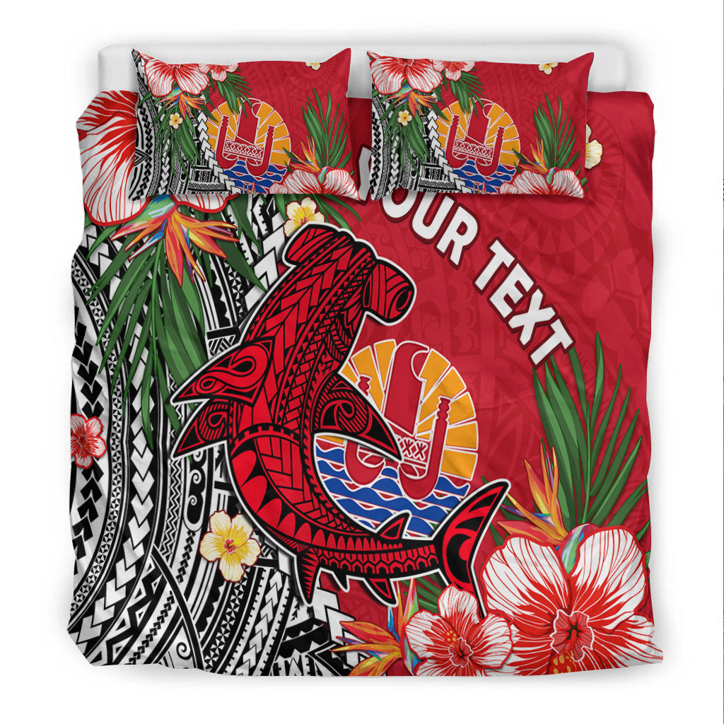 (Custom Personalised) Tahiti Islands Bedding Set Polynesian Shark Mix Tropical Flowers LT14 - Polynesian Pride