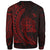 Fiji Sweatshirt - Wings Style Red Color - Polynesian Pride