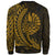 French Polynesia Sweatshirt - Wings Style Gold Color - Polynesian Pride