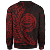 Federated States of Micronesia Custom Personalised Sweatshirt - Wings Style Red Color - Polynesian Pride