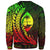 Guam Custom Personalised Sweatshirt - Wings Style Reggae Color - Polynesian Pride