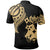 Tonga Custom Polo Shirt Tonga Tatau Gold Patterns - Polynesian Pride