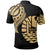 Tahiti Polo Shirt Tahitian Tatau Gold Patterns - Polynesian Pride