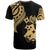 Tonga Custom T Shirt Tonga Tatau Gold Patterns - Polynesian Pride