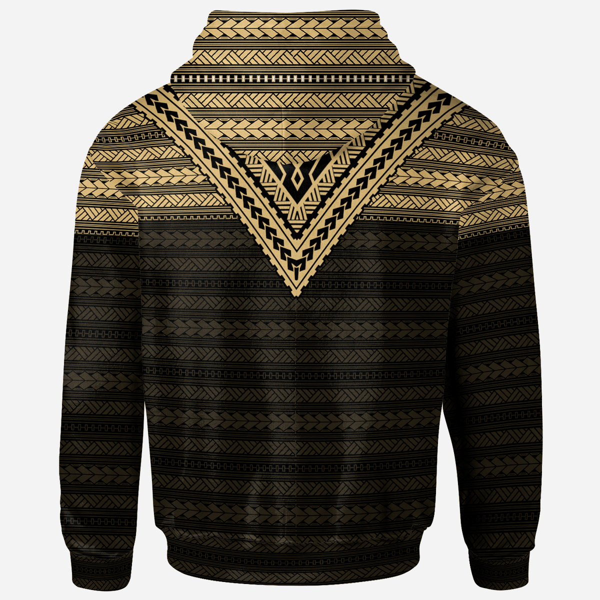 Saipan All Over Zip up Hoodie Gold Version - Polynesian Pride