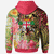 Fiji Hoodie Flowers Tropical With Sea Animals - Polynesian Pride