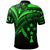 Kosrae State Polo Shirt Green Color Cross Style - Polynesian Pride