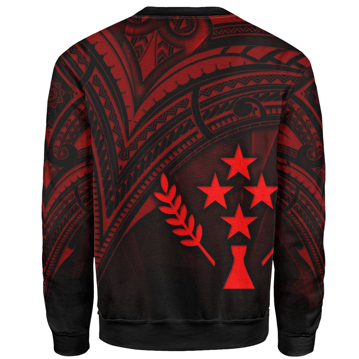 Kosrae State Sweatshirt - Cross Style Red Color - Polynesian Pride
