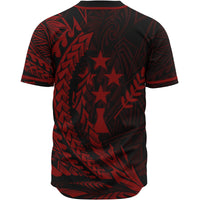Kosrae State Baseball Shirt - Red Wings Style - Polynesian Pride