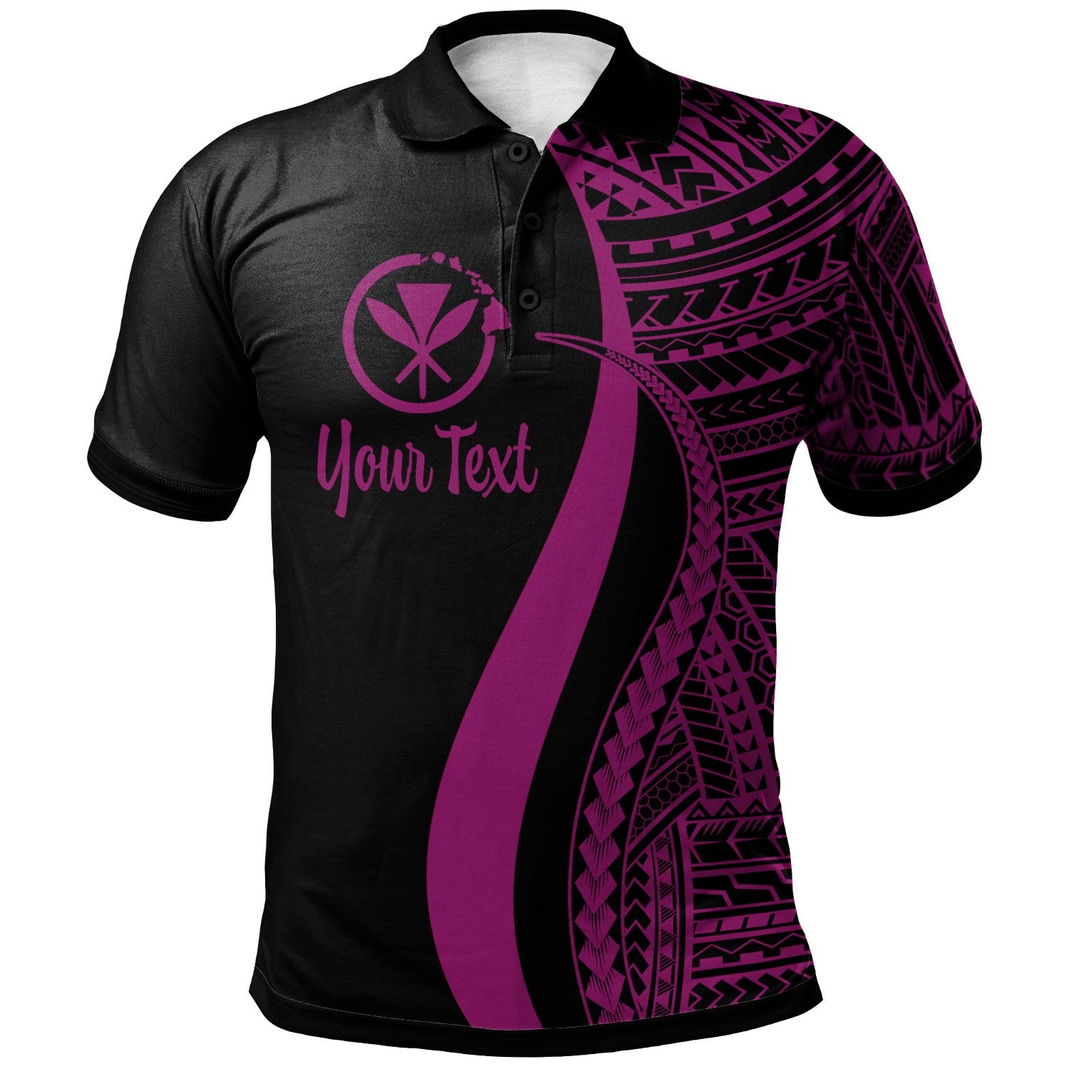 Hawaii Custom Polo Shirt Blackberry Polynesian Tentacle Tribal Pattern Unisex BLACKBERRY - Polynesian Pride