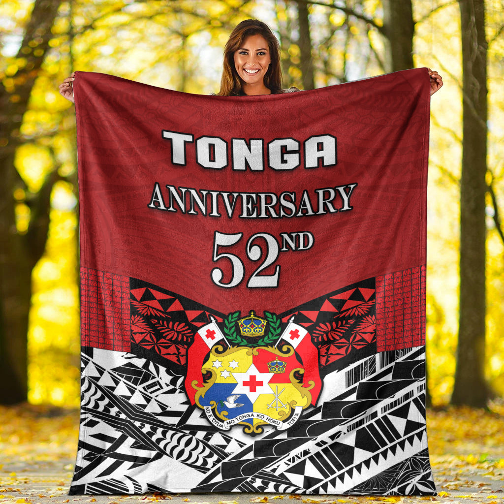 Tonga Premium Blanket Independence Anniversary Special Version 2022 LT14 White - Polynesian Pride