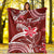 (Custom Personalised) Hawaii Flowers Wave Blanket Kanaka Maoli Red Polynesian LT13 White - Polynesian Pride