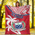 Samoa Premium Blanket Samoan Coat Of Arms With Coconut Red Style LT14 White - Polynesian Pride