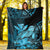 Hawaii Monk Seal Premium Blanket Kakau With Kanaka Turquoise LT14 Turquoise - Polynesian Pride