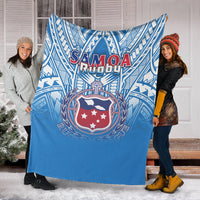 Samoa Rugby Premium Blanket Toa Samoa Polynesian Pacific Blue Version LT14 - Polynesian Pride