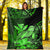 Hawaii Monk Seal Premium Blanket Kakau With Kanaka Green LT14 Green - Polynesian Pride