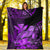 Hawaii Monk Seal Premium Blanket Kakau With Kanaka Purple LT14 Purple - Polynesian Pride