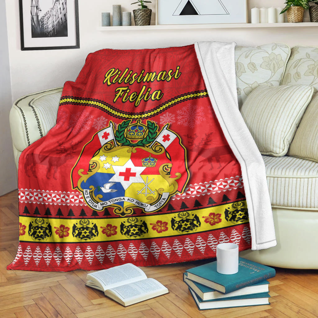 Tonga Christmas Premium Blanket Tongan Ngatu Kilisimasi Fiefia LT14 White - Polynesian Pride