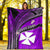 Wallis And Futuna Premium Blanket Plumeria Flowers With Purple Polynesian Pattern LT14 Purple - Polynesian Pride