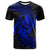 Yap Micronesian T Shirt Blue Spiral Pattern Hibiscus Unisex Blue - Polynesian Pride