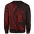 Nauru Custom Personalised Sweatshirt - Wings Style Red Color - Polynesian Pride