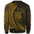 Niue Custom Personalised Sweatshirt - Wings Style Gold Color - Polynesian Pride