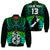 (Custom Text and Number) Aotearoa Fern Bomber Jacket New Zealand Hei Tiki Green Style LT13 Unisex Green - Polynesian Pride