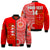 (Custom Text And Number) Kolisi Tonga High School Bomber Jacket Class Of Year Tongan Ngatu Pattern LT14 Unisex Red - Polynesian Pride